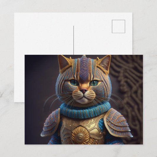 AI Yarn Cat Briefkaart (Voorkant / Achterkant)