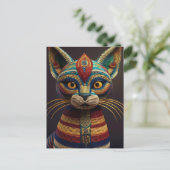 AI Yarn Cat Briefkaart (Staand voorkant)