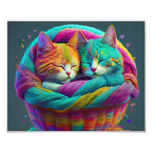 AI Yarn Cats Foto Afdruk (Voorkant)