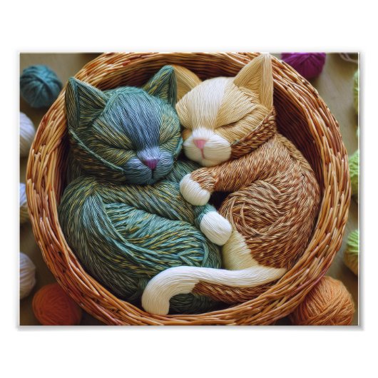 AI Yarn Cats Foto Afdruk (Voorkant)