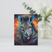 AI-zebra Feestdagenkaart (Staand voorkant)