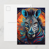 AI-zebra Feestdagenkaart (Voorkant / Achterkant)