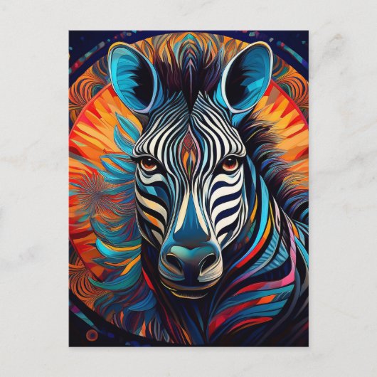 AI-zebra Feestdagenkaart (Voorkant)