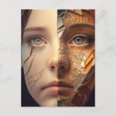 AI-zelfportret Briefkaart (Voorkant)