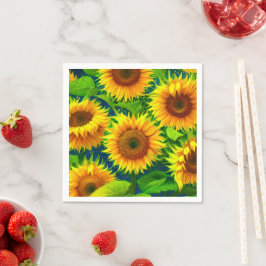 AI Zonnebloemen Servet
