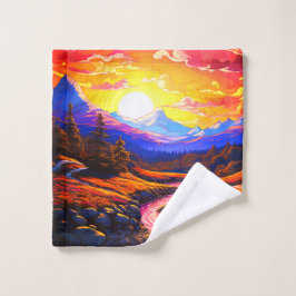 AI zonsondergang Washandje