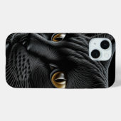 AI Zwarte Kat met Gele Ogen Case-Mate iPhone Case (Achterkant (horizontaal))