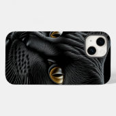 AI Zwarte Kat met Gele Ogen Case-Mate iPhone Case (Achterkant (horizontaal))