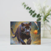AI zwarte panter kat Briefkaart (Staand voorkant)