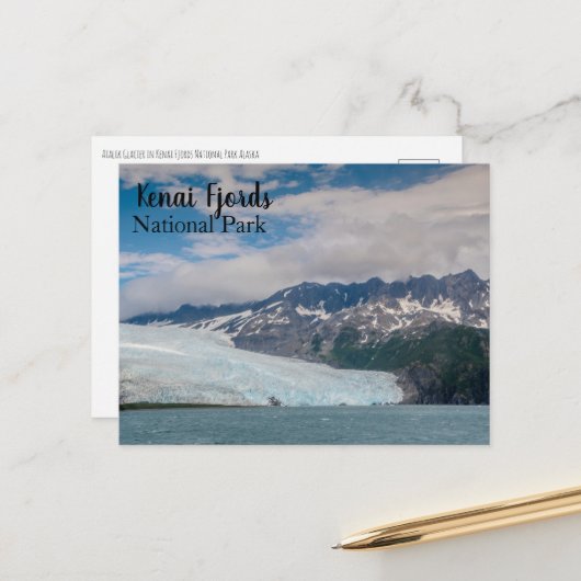 Aialik Glacier Kenai Fjords Nationaal Park Briefkaart (Voorkant / Achterkant in situ)