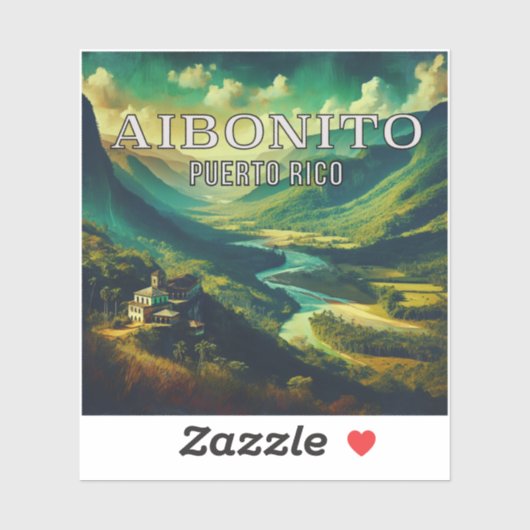 Aibonito Puerto Rico 3 inch Vinyl Sticker (Vel)
