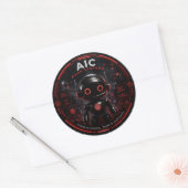 AIC Dark Systems Cyberpunk AI Robot Sticker (Envelop)