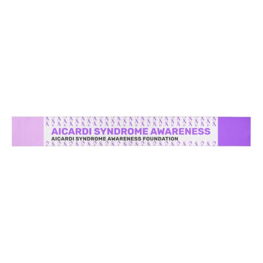 Aicardi Syndrome Awareness Pattern Ribbon Grosgrain Lint (Voorkant)