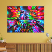 Aichmofobie: levendige surrealistische kunst canvas afdruk (Insitu (Woonkamer))