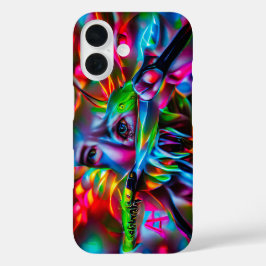 Aichmofobie: levendige surrealistische kunst iPhone 16 hoesje