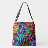 Aichmofobie: levendige surrealistische kunst crossbody tas (Achterkant)