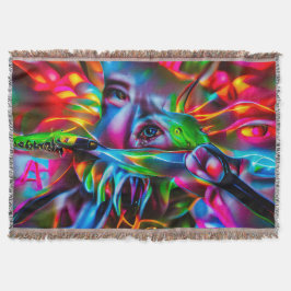 Aichmofobie: levendige surrealistische kunst deken