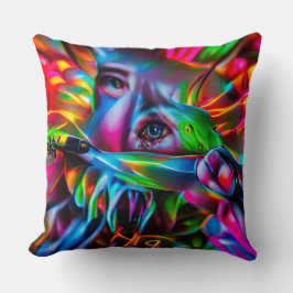 Aichmofobie: levendige surrealistische kunst kussen