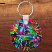 Aichmofobie: levendige surrealistische kunst sleutelhanger (Voorkant)