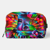 Aichmofobie: levendige surrealistische kunst toilettasje (Achterkant)