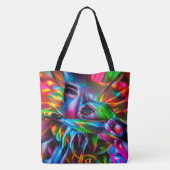 Aichmofobie: levendige surrealistische kunst tote bag (Achterkant)