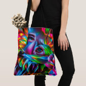 Aichmofobie: levendige surrealistische kunst tote bag (Dichtbij)