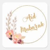Aid Mubarak Vierkante Sticker (Voorkant)