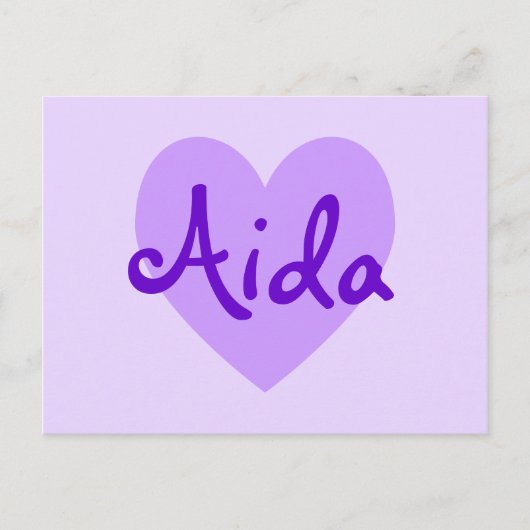 Aida in Paars Briefkaart (Voorkant)
