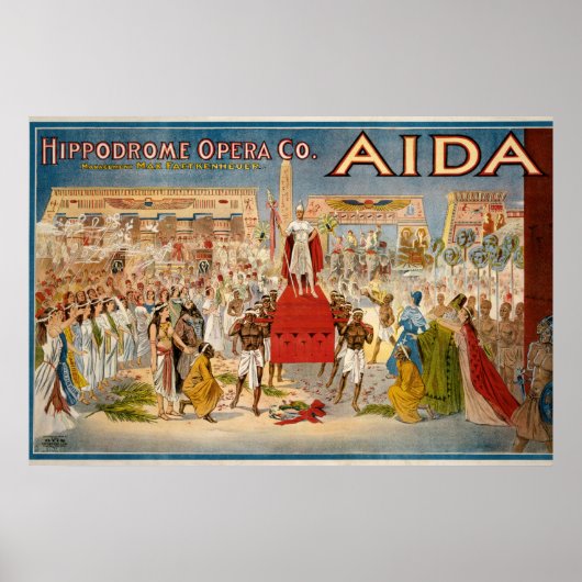 Aida opera vintage poster (1908) (Voorkant)