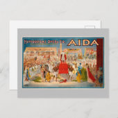 Aida opera vintage poster (1908) briefkaart (Voorkant / Achterkant)