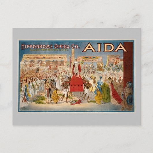 Aida opera vintage poster (1908) briefkaart (Voorkant)