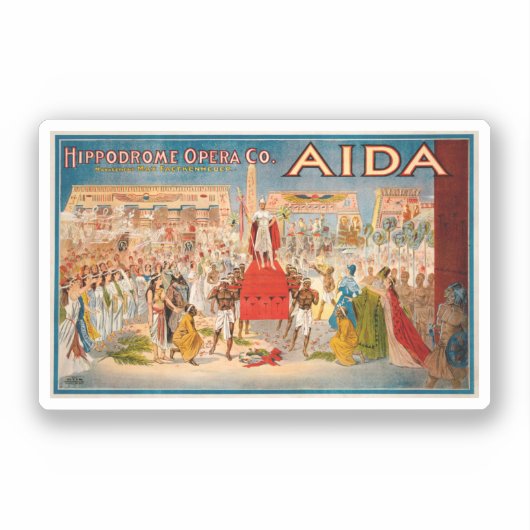 Aida opera vintage poster (1908) sticker (Voorkant)