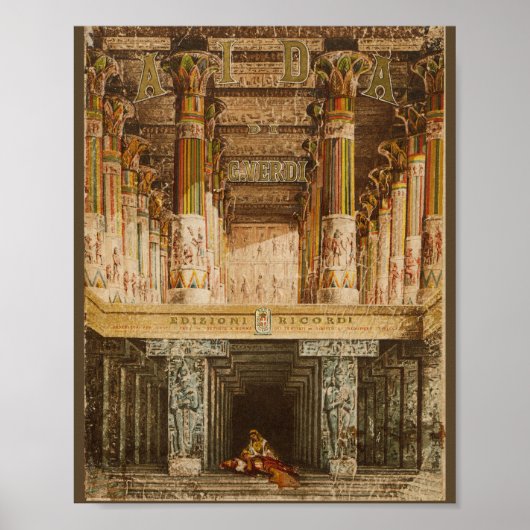 Aïda Vocal Score Hoesje (1872) Poster (Voorkant)