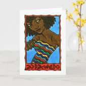 Aida-Wedo Wenskaart Kaart (Gele Bloem)