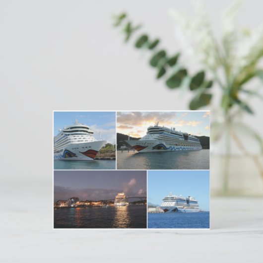 AIDAluna Cruise Ship Collage Briefkaart (Staand voorkant)