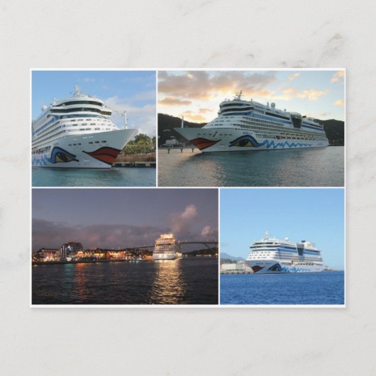 AIDAluna Cruise Ship Collage Briefkaart (Voorkant)