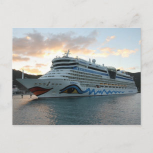 AIDAluna Cruise Ship in Road Town on Tortola Briefkaart