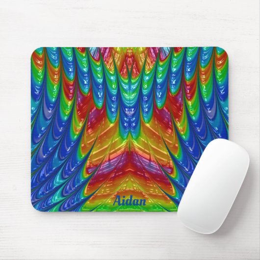 AIDAN ~ 3D-patroon ~ Gepersonaliseerd Muismat (Met muis)
