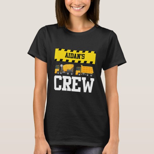Aidan Construction Crew Custom Dumptruck Dump Truc T-shirt (Voorkant)