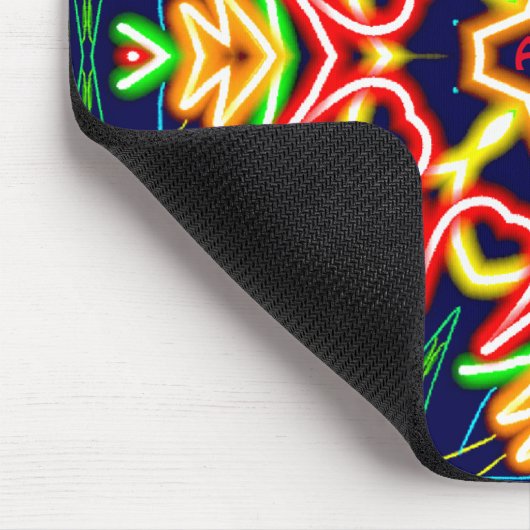 AIDAN ~ Fluoro Abstract Pattern ~ Gepersonaliseerd Muismat (Hoek)