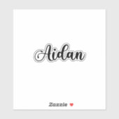 Aidan Naam - Handgeschreven kalligrafie Sticker (Vel)