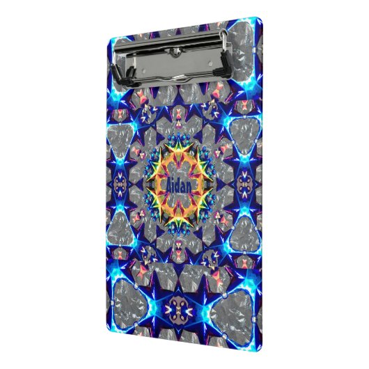 AIDAN ~ TRIPPY 3D-patroon gepersonaliseerd Mini Klembord (Angled2)