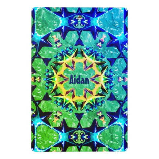 AIDAN ~ TRIPPY 3D-patroon gepersonaliseerd Mini Klembord (Achterkant)