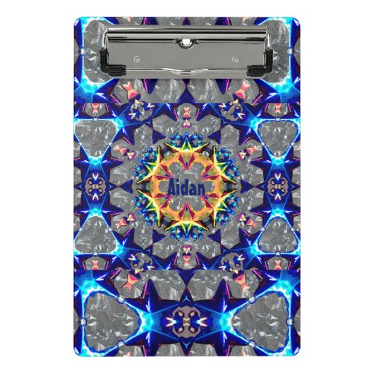 AIDAN ~ TRIPPY 3D-patroon gepersonaliseerd Mini Klembord (Voorkant)