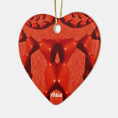 AIDAN ~ VALENTIJN HEART ~ Red Fractal ~ Keramisch Ornament (Links)