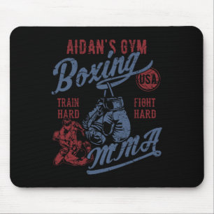 Aidan's Gym Boxing MMA Retro Design voor de naam A Muismat