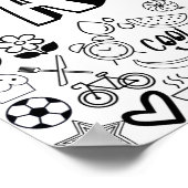 'AIDEN' Color-it-Yourself-contourontwerp Poster (Hoek)