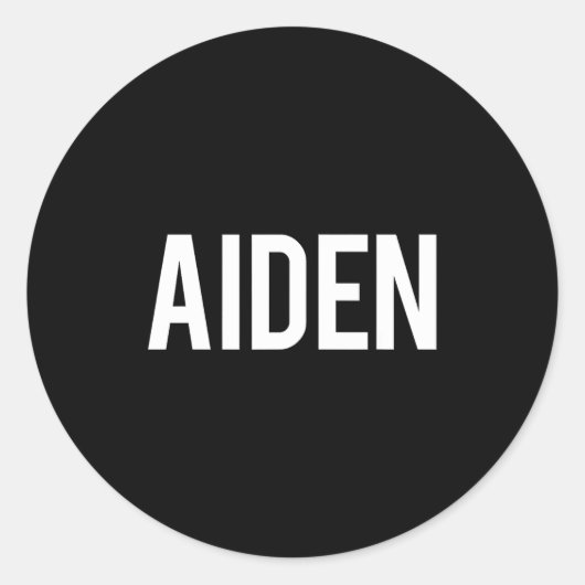 Aiden - Cool New Funny Name Fan Gift Tee Ronde Sticker (Voorkant)