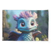 Aiden, een grillig Dragon Schort Kussensloop (Achterkant)