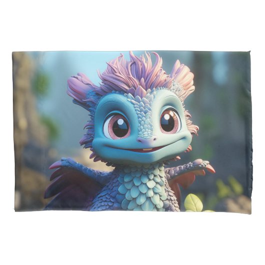 Aiden, een grillig Dragon Schort Kussensloop (Voorkant)